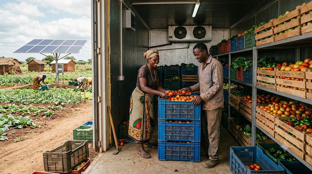 solar-powered cold storage for farmers