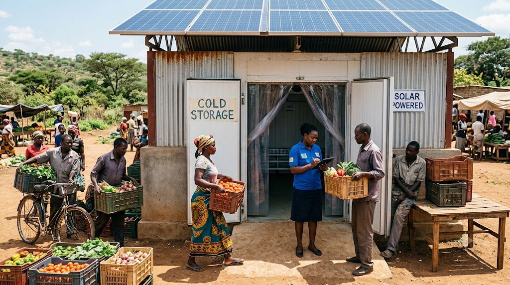 solar-powered cold storage for farmers